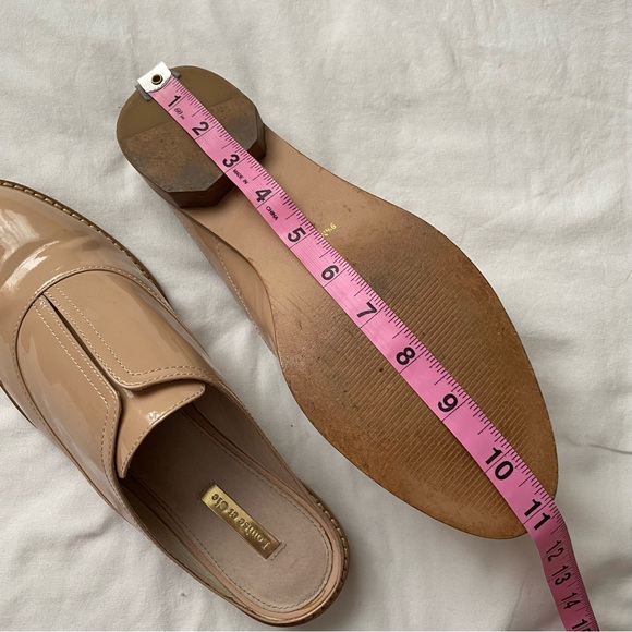 Louise Et Cie Patent Leather Nude Slide On Loafers - Picture 5 of 10